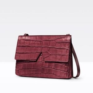 VINCE Croc Embossed Bag with duster bag